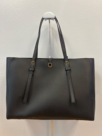 Fossil  Black leather tote bag w/ inside pouch