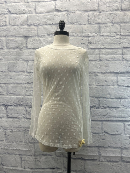 comfy U.S.A. M  Sheer polka dot LS Ucut