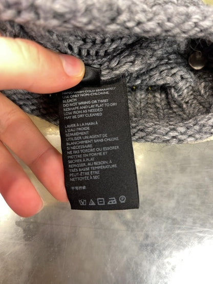 Anthropologie S Gray Chunky knit mock neck LS cropped knit