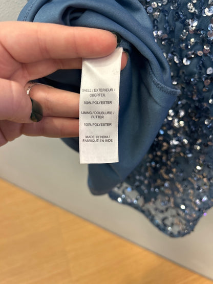 Adrianna Papell 2 Blue SS Sequin