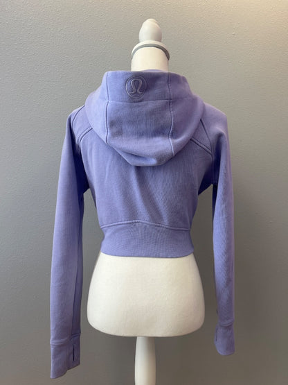 Lululemon S Purple Zip cropped hoodie AS IS (stained)