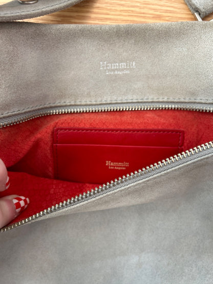 Hammitt  Gray rectangle crossbody w/ silver metalwork