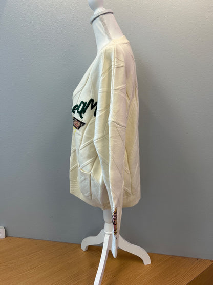 ebossy XL Cream mixed bttns w/ embroidery and patches