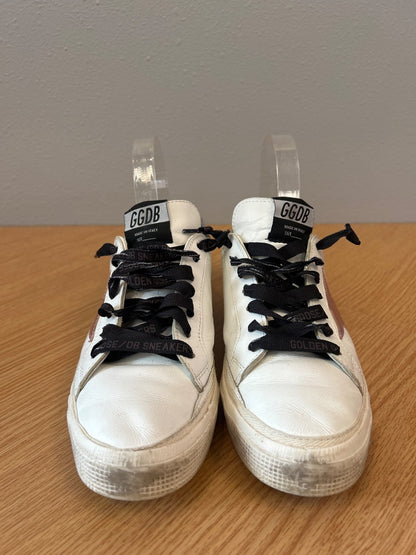 Golden Goose Deluxe Brand  White Pink Star Sneakers