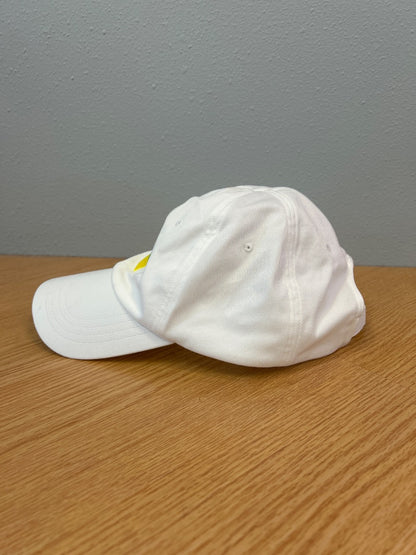 Lululemon L/XL White baseball cap w/ lemon/logo