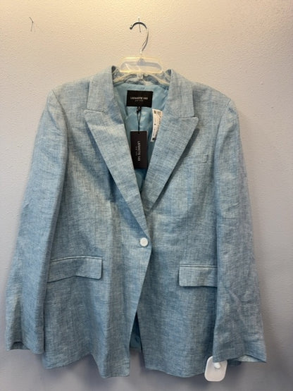 lafayette 148 XL Blue NWT Linen 1 bttn