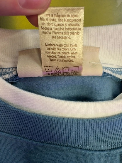 M&C Sportswear L Blue LS crewneck w/ Penguin/"Grandkids light up" graphic