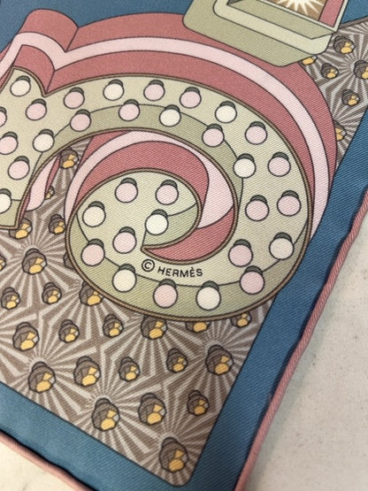 Hermes  Blue/Pink Electrique Silk Gavroche