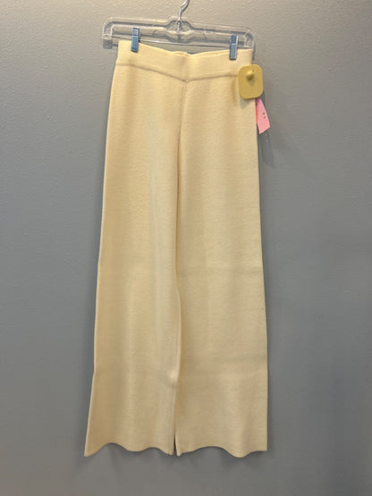 English Factory XS Cream v neck sweater wide leg pant