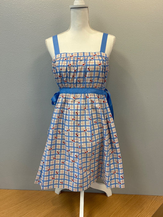 New In L Blue/White NWT Plaid Cherry