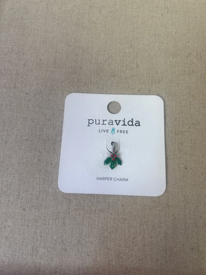 Pura Vida  Green Green & Red Holly Berry on Silver