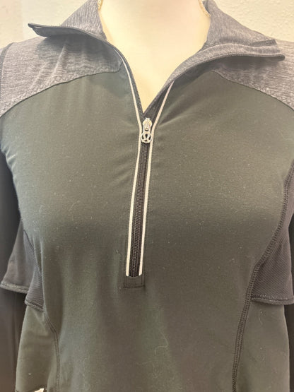 Lululemon 4/S Black lightweight mesh panel qtr zip