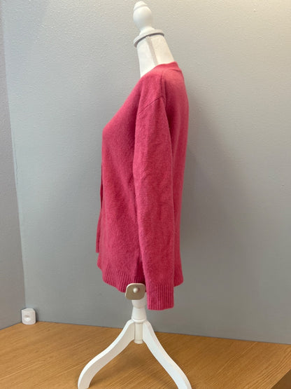 Athleta S Pink LS button up wool