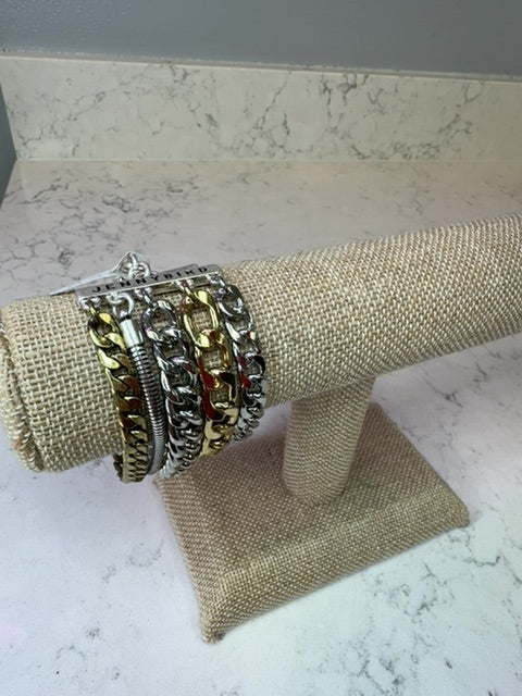 Jenny Bird Gold/Silver Multi Layer Chain Bracelet