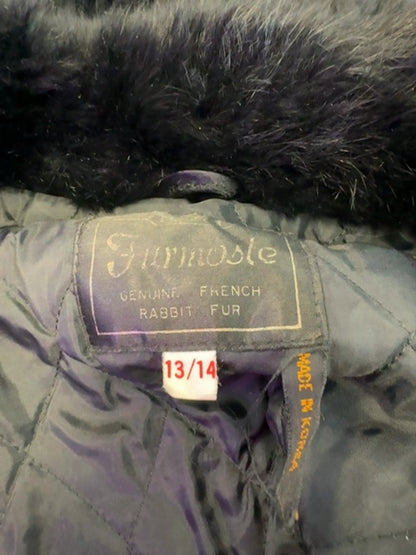 Furmoste 13/15 Black genuine rabbit fur short jacket