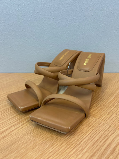 Cult Gaia 8 Tan Strappy heeled