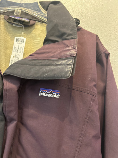 Patagonia S Purple Nylon full zip hooded jacket w/ logo