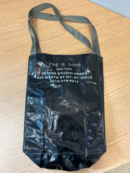 Rag & Bone  Black Leather Packable Tote
