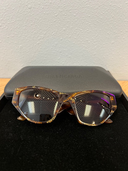 Balenciaga  Brown Logo Cat Eye