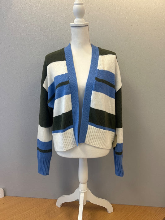 Stitches + Stripes M Green/Blu Open Front Stripe