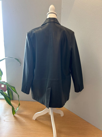 BCBGMaxazria XL Black Faux Leather