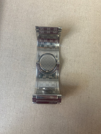 Gucci  Silver Stainless Steel Mother of Pearl Canvas