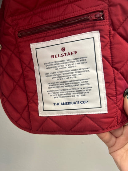 Quilted nylon button down vest