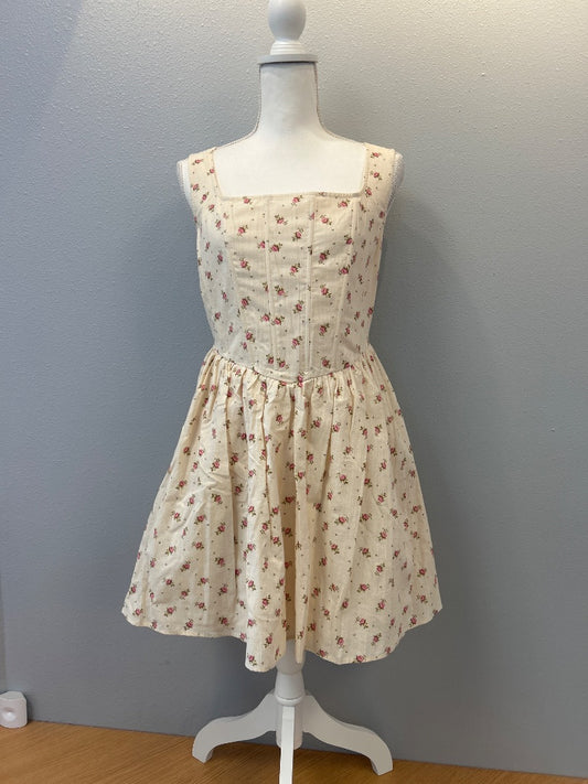 fore M Tan NWT Slvlss floral corset top