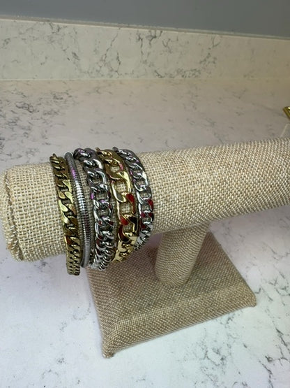 Jenny Bird Gold/Silver Multi Layer Chain Bracelet