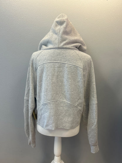 Lululemon M/L Grey Cropped 1/2 zip hoodie