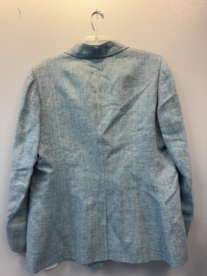 lafayette 148 XL Blue NWT Linen 1 bttn