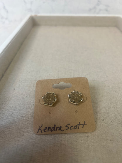 Kendra Scott  Gold Crushed crystals in silver post Earring Gold