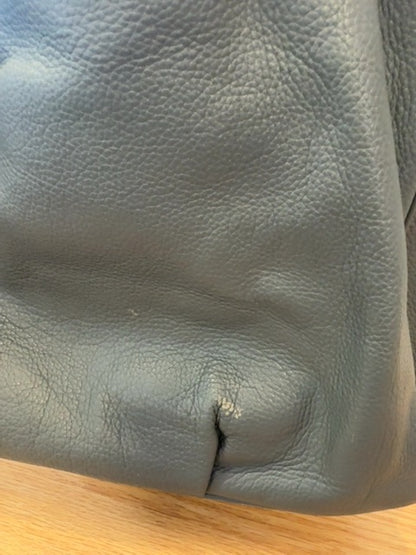 Micheal Kors  Gray Pebble leather 2handle w/ gold MK on strap AS IS