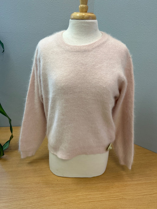 Talbots XL Pink ANGORA blend LS crewneck