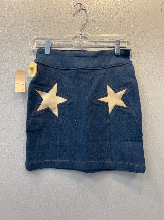 Stoned Immaculate XS Blue Denim Mini w/star insets
