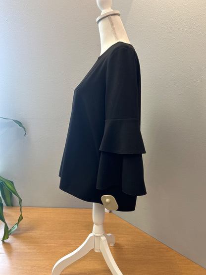 Tibi M Black Bell Slv zip back