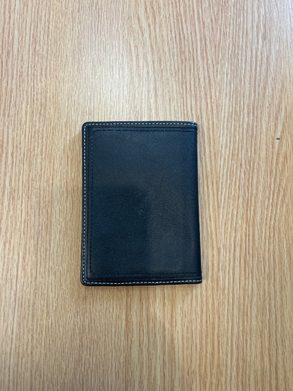 Coach  Black leather passport holder