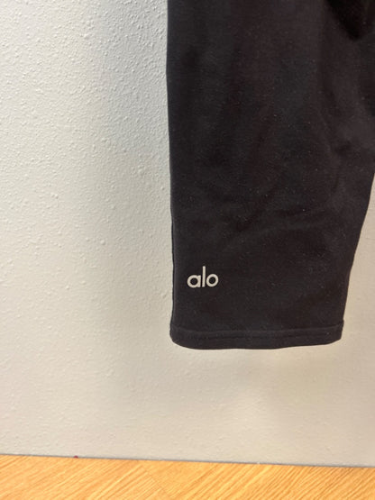 Alo M Black sleeveless cropped bottom jumpsuit