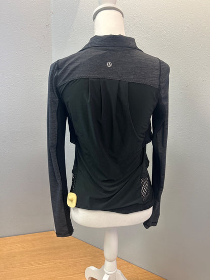 Lululemon 4/S Black lightweight mesh panel qtr zip