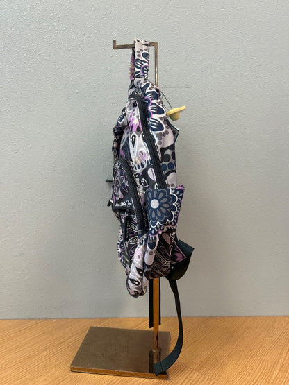 Vera Bradley  Purple /gray nylon floral mini backpack NWOT