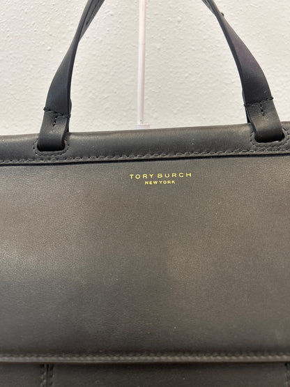 Tory Burch  Black Block "T Satchel" w/ Xbody strap/handle