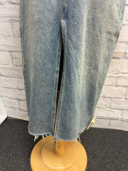 Pistola M Light Wash Denim LS button up MAXI DRESS