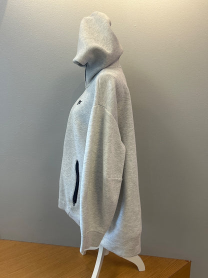 Nike XL Gray hooded full zip scuba sweatshirt w/ BLK zip/logo