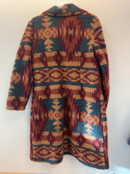 Ariat L Red/Brown Long Wetern Teddy