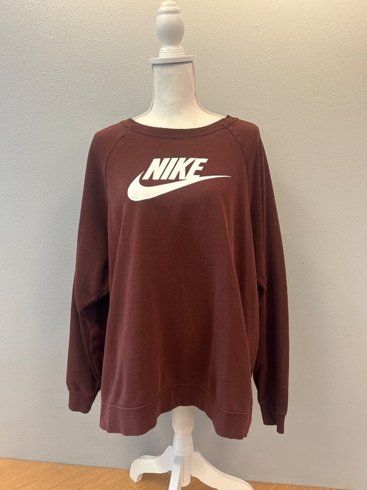 Nike 2X Brown LS ucut crewneck w/ WTE logo