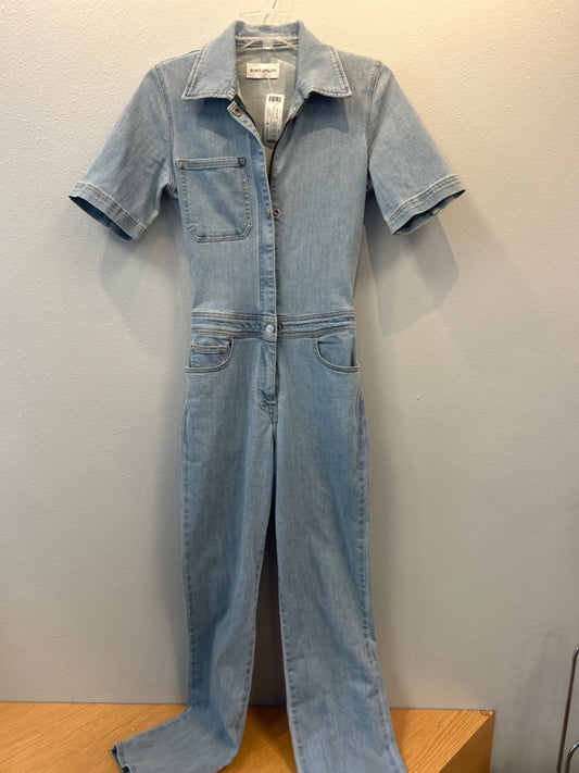 Rivet Utility XS Denim 'Rowdy Denim Jumpsuit' light wash full length zip SS