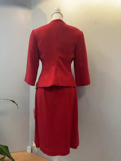 Talbots MP Red Bow frnt Blazer + Pencil skrt