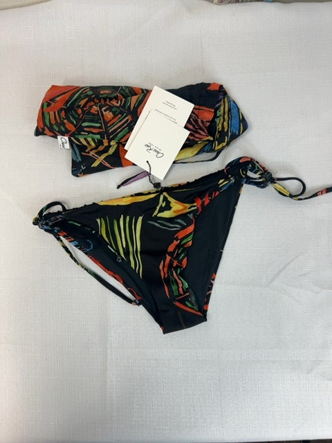 Charo Ruiz XS Black NWT Floral Side tie w/bag