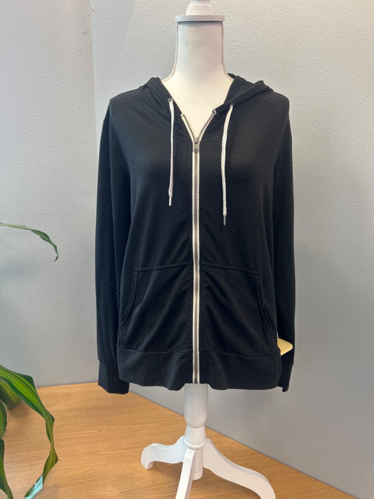 Vuori M Black 'Halo Performance Hoodie' LS full zip