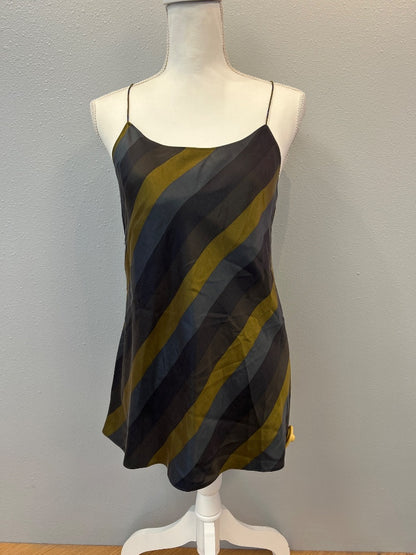 Alexander Wang S Green Silk Stripe